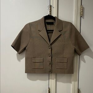 Classic Tan Women's Short Sleeve Blazer